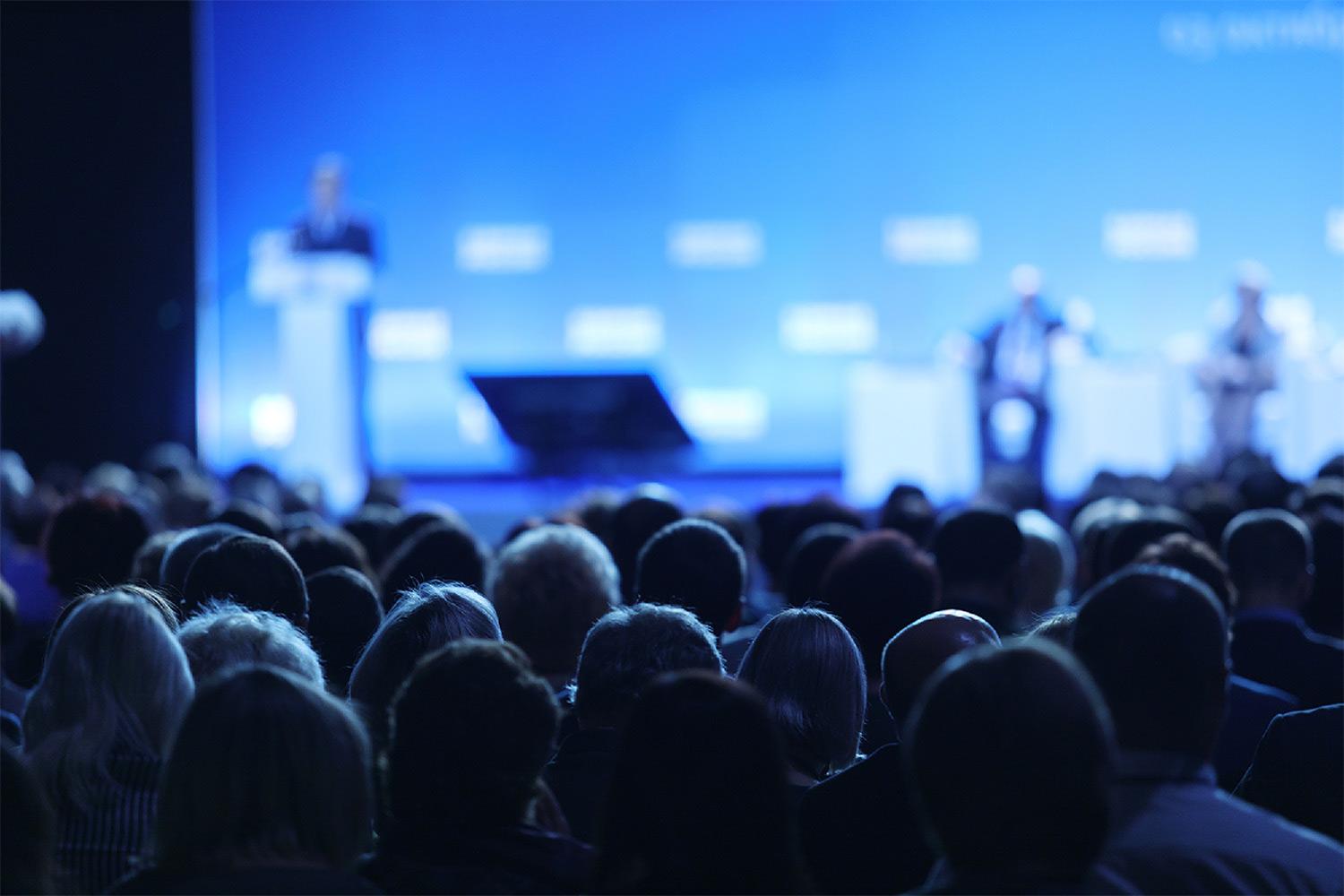 An image of a group of people attending an event.